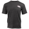 A plain dark gray short-sleeve t-shirt with a small Ron Jon Surf Shop logo on the left chest.