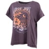 Gray t-shirt with Ron Jon Paradise Dream text and a graphic of flowers, ocean waves, and a crescent moon.