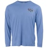 Light blue long-sleeve shirt with a small Cocoa Beach Surf Shop logo on the left chest. The shirt has a crew neckline and no visible buttons or pockets.