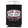 A silver can in a black coozie with the Ron Jon Surf Shop logo and the text One of a Kind, Cocoa Beach, Fla.