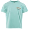 A light blue short-sleeve t-shirt with Ron Jon Surf Shop Cocoa Beach, FL logo printed on the left chest.