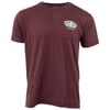 Maroon T-shirt featuring a small Ron Jon Surf Shop Cocoa Beach logo on the upper left front.