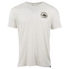 White T-shirt with a small Ron Jon Surf Shop and Hurley logo and featuring a cowboy riding an alligator design on the left chest.