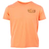 Orange t-shirt with a Ron Jon Surf Shop logo on the upper left chest area.