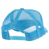 Blue mesh baseball cap showing the back with an adjustable snap closure.
