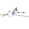 Star-shaped keychain with RON JON SURF SHOP spelled out in beads, featuring a mermaid tail charm, blue and white beads, and a lobster clasp.