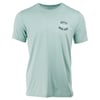 Light blue T-shirt featuring a small Jetty Ron Jon logo on the upper left chest.