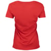 A plain red short-sleeve t-shirt shown from the back against a white background.