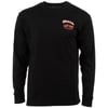Black long-sleeve shirt with ONeill and Ron Jon Surf Shop logo on the front left chest in red and white.