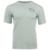 Light green short-sleeve T-shirt with a small Ron Jon Surf Shop logo on the left chest. The shirt has a crew neckline and a plain design aside from the logo.
