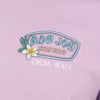 Purple T-shirt with Ron Jon Surf Shop and Cocoa Beach text, featuring a white and yellow flower graphic.