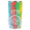 A colorful Ron Jon Surf Shop tumbler with a turtle pattern and a clear plastic lid placed in front.