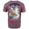 T-shirt with an astronaut in a chair on a beach at sunset, under the text Ron Jon Surf Shop Cocoa Beach.