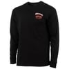 Black long-sleeve ONeill T-shirt with red chest logo patch reading Ron Jon Surf Shop.
