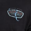 Black t-shirt featuring a Ron Jon Surf Shop logo with Cocoa Beach text and an illustration of a blue tentacle.