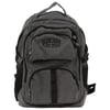 A gray backpack with multiple zippered compartments, mesh side pockets, and a Ron Jon Surf Shop logo on the front pocket.