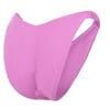 Pink bikini bottom with a textured, wavy pattern on the fabric. Pictured from the back.