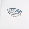 Logo of Ron Jon Surfboards with text Custom Surfboards, Orange Beach on a white background.
