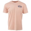 Peach-colored T-shirt featuring a small Ron Jon Surf Shop logo on the chest.