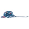Blue boonie hat with white stars, red stripes, and dots, featuring a chin strap and side vents.