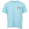 Light blue T-shirt with Ron Jon Surf Shop logo on the chest.