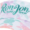 Close-up of a colorful Ron Jon Surf Shop hat with turtle designs.