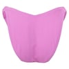 Pink bikini bottom with a textured, wavy pattern on the fabric.