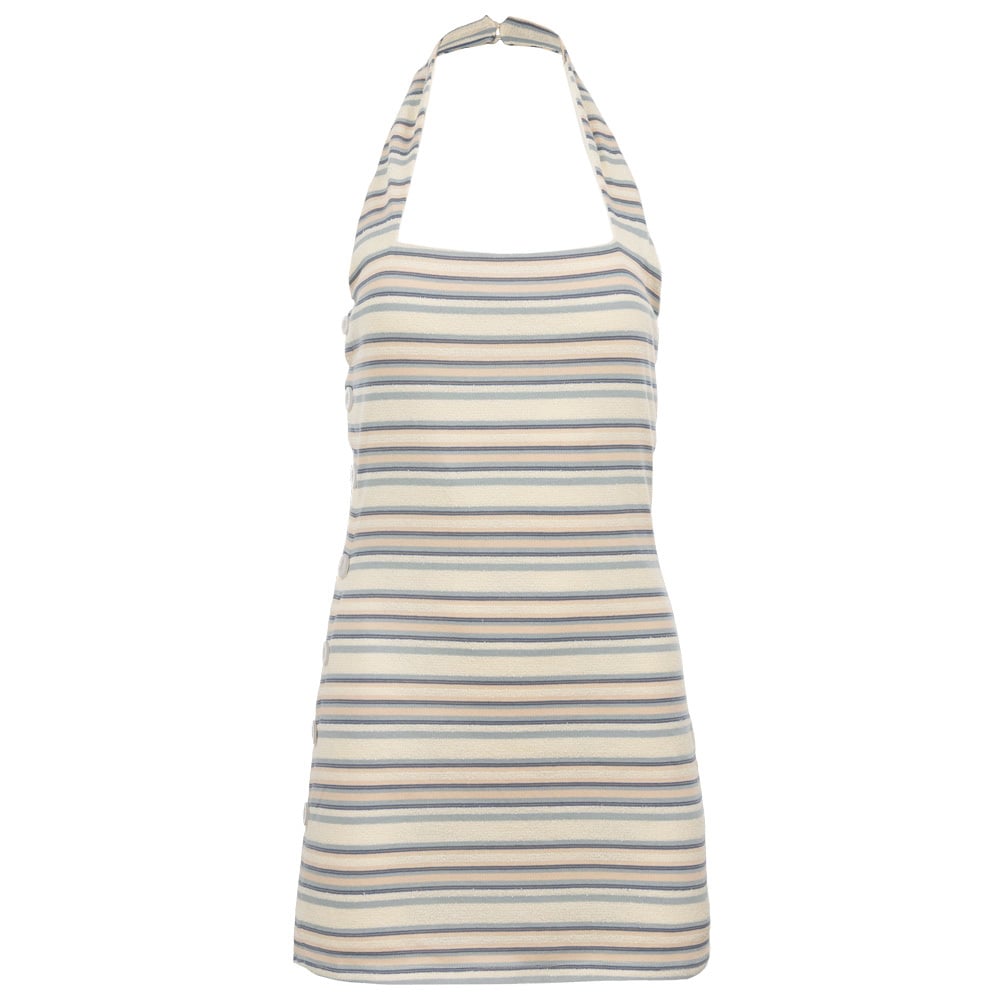 halter tank dress Bailey Rose Striped Modern Filipiniana