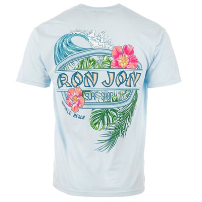 chambray ron jon myrtle beach sc distressed floral surf tee back