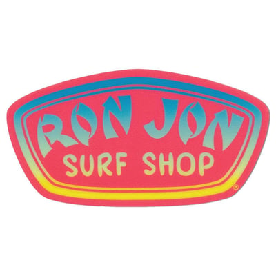 ron jon coral badge rugged sticker front