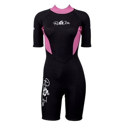 ron jon womens pink spring wetsuit with thermal mesh front 2