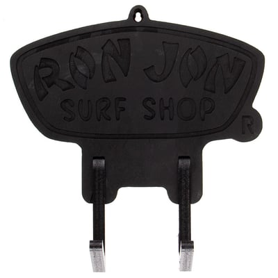 ron jon black on black wood skate rack front