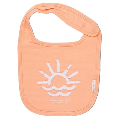 coral earth nymph ron jon baby girl sunny days bib front