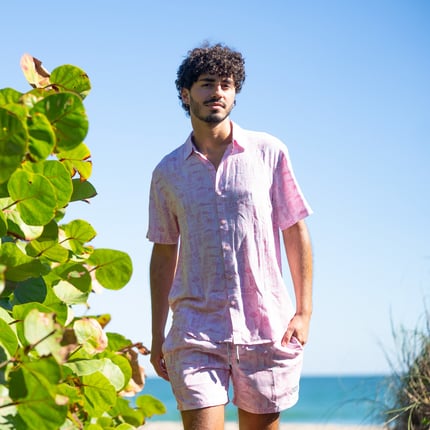 Endless Summer Ron Jon Impressed with Pink Short Sleeve Shirt | Ron Jon Surf Shop Endless Summer Ron Jon Impressed with Pink Short Sleeve Shirt | Ron Jon Surf Shop