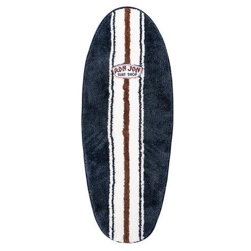 Ron Jon Navy And Ivory Surfboard Shaped Rug