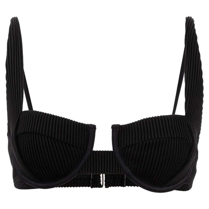 Ron Jon Juniors Sheer Black Ribbed Bikini Top Ron Jon Surf Shop