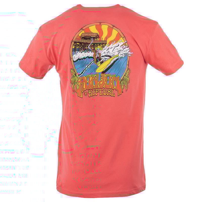 Rip Curl Ron Jon Pier Peach Tee Ron Jon Surf Shop