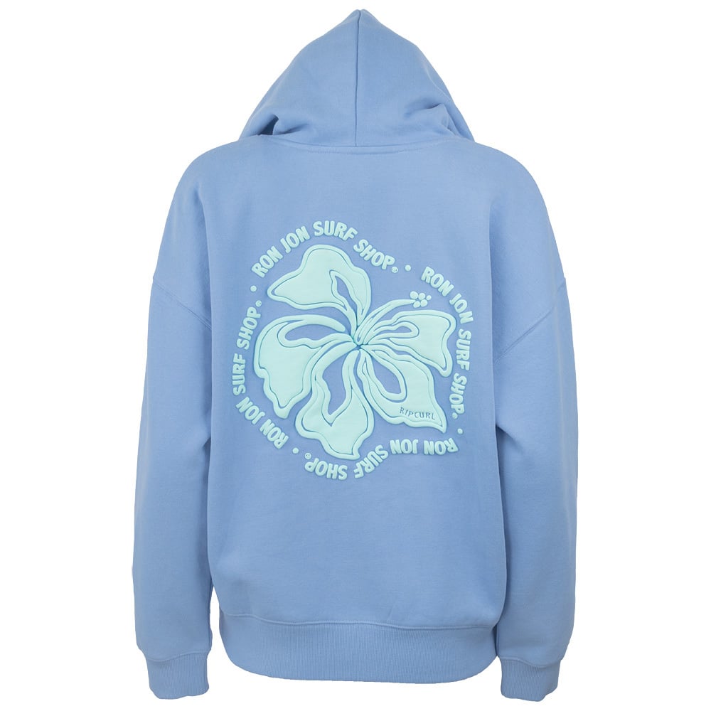 Ron Jon Rip Curl Women's Blue Hibiscus Puff Hoodie | Ron Jon Surf Shop