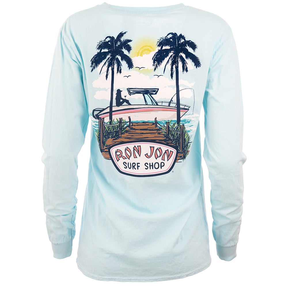 Ron Jon Women's Boating Life Badge Long Sleeve Tee | Ron Jon Surf Shop