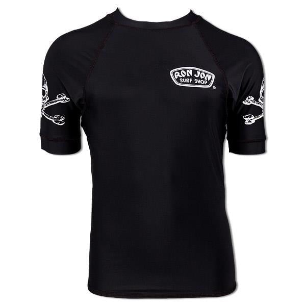 Ron Jon Mens Black Rash Guard w/Skulls - Mens Swimwear | Ron Jon
