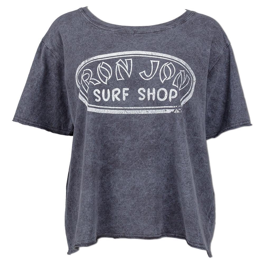 Ron Jon Women s Mineral Wash Distressed Badge Tee Ron Jon Surf Shop