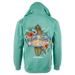 トップス 90s RON JON Full Zip Hoodie Ron Jon Surf Shop Mens Full Zip Sweatshirt Small Dark Navy