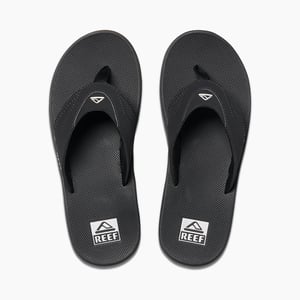 Reef Mens Black Silver Fanning Sandal Footwear Ron Jon Surf Shop