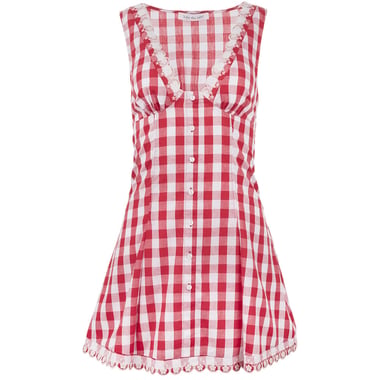 Sofie the Label Women's Red Gingham Lace Mini Dress | Ron Jon Surf