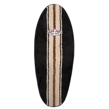 Ron Jon Black And Ivory Surfboard Shaped Rug | Ron Jon Surf Shop