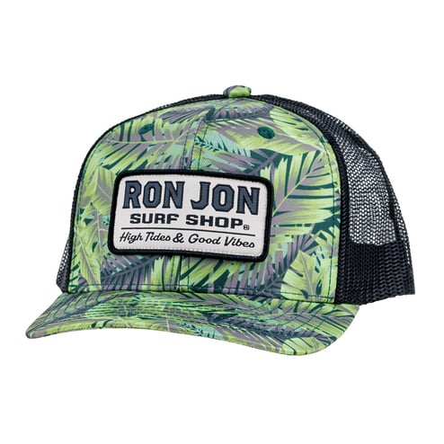 Ron Jon Tropical Foliage Trucker Cap Green/Black | Ron Jon Surf Shop