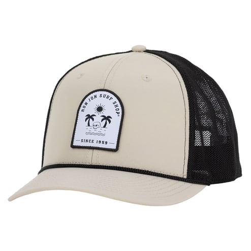 Ron Jon Skull Beach Tan and Black Trucker Hat | Ron Jon Surf
