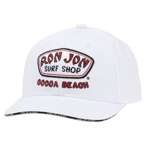 Ron Jon Cocoa Beach FL White Full Badge Cap | Ron Jon Surf Shop