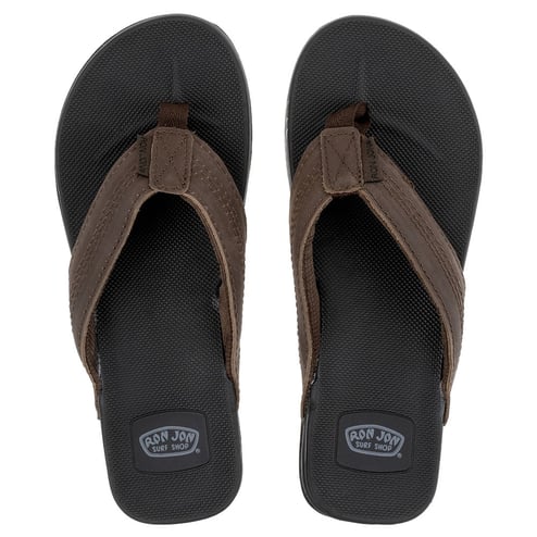 Ron Jon Men Brown Leather Strap Sandal Ron Jon Surf Shop