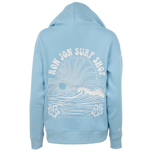 Ron Jon Rip Curl Women's Blue Hibiscus Puff Hoodie | Ron Jon Surf Shop